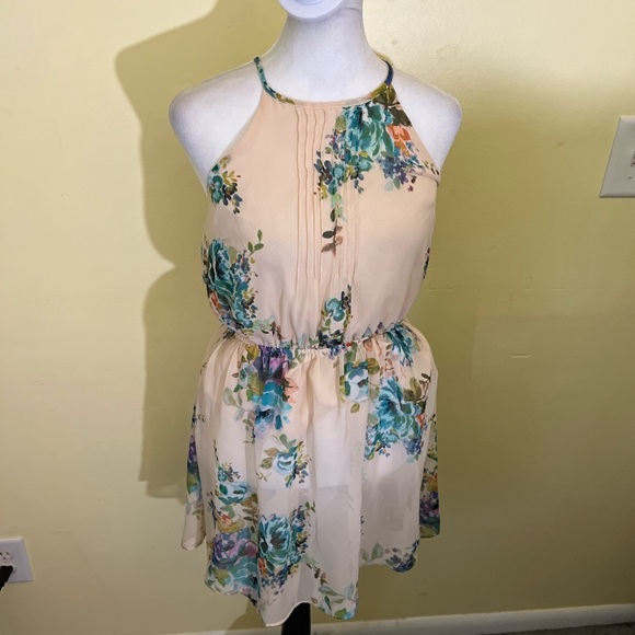 Forever 21 Cream Tan Halter Sundress - Picture 1 of 6